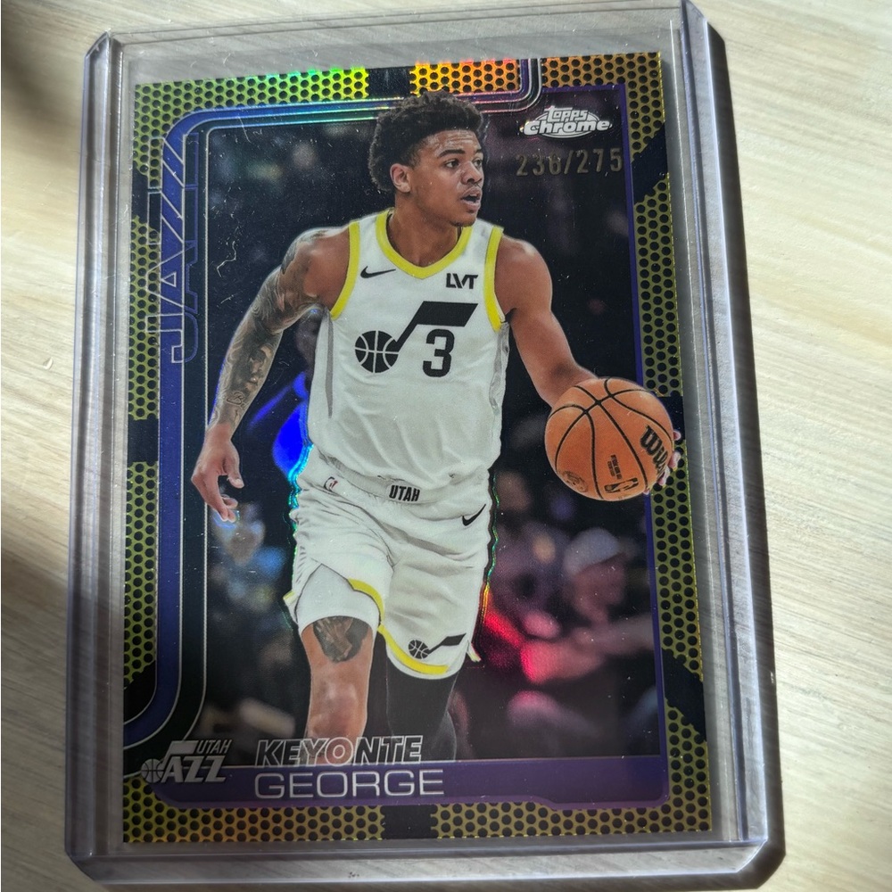 Keyonte George Utah Jazz Topps Chrome 2025 Card - Basketball border /275